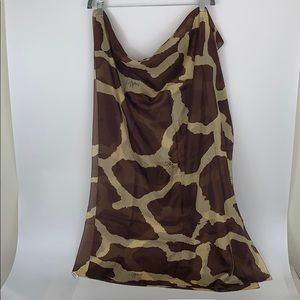 Vera, silk, giraffe, scarf, preowned, excellent